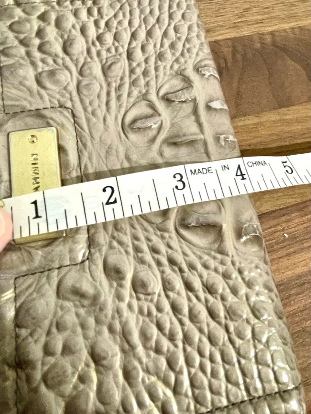 Brahmin taupe croc